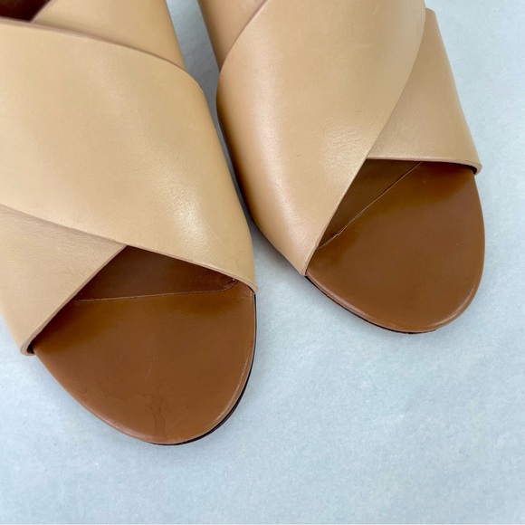 {Tory Burch} Color Cube Colorblock Wooden Wedge Mules, Size 9 - Picture 6 of 11